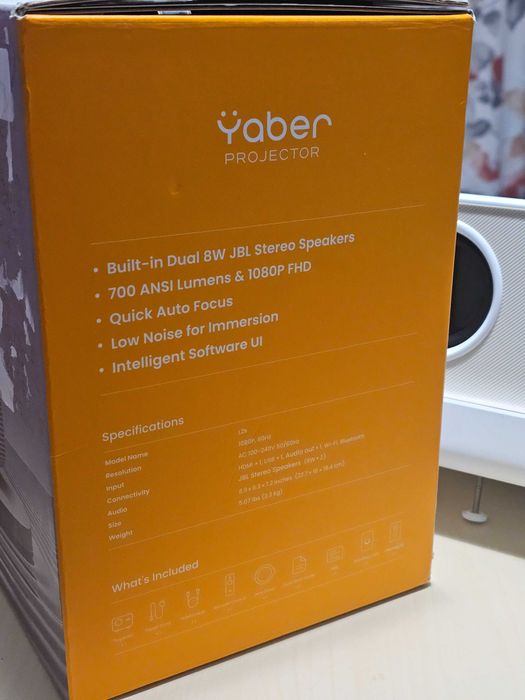 Videoproiector Yaber L2s LCD cu difuzoare JBL
