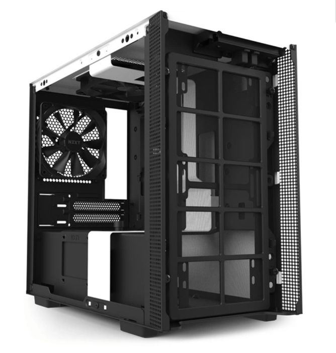 Carcasa gaming NZXT H210 Mini ITX Tempered Glass (Matte White)