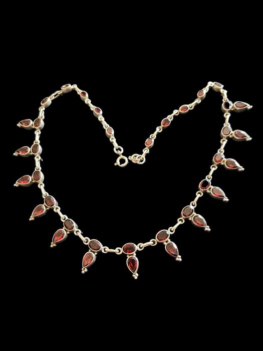 Colier Princess Style Argint cu Granate