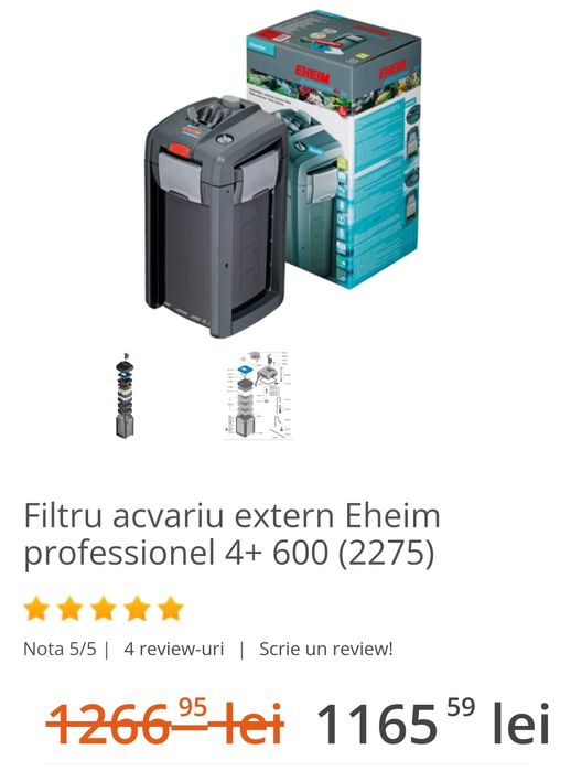 Acvariul 350 l cu echipamente