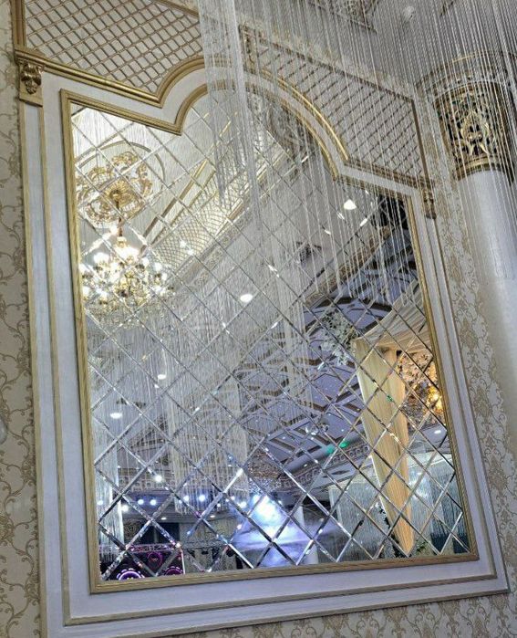 Rombik oynalar dushivoykabinalar va natyajnoy patalok 200000 sumdan