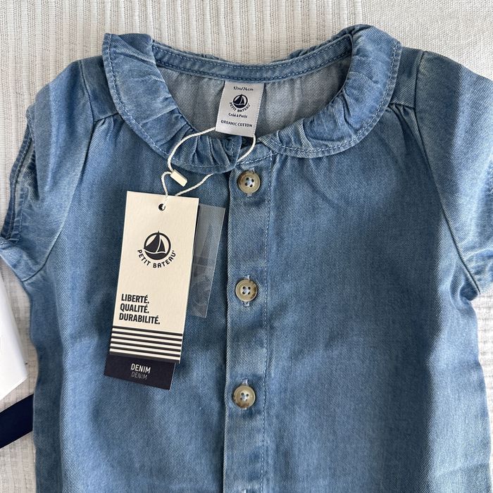 Bluza Denim Petit Bateau 12luni