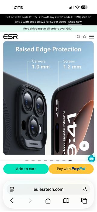 ESR Оригинален Калъф iphone 16 pro MAX