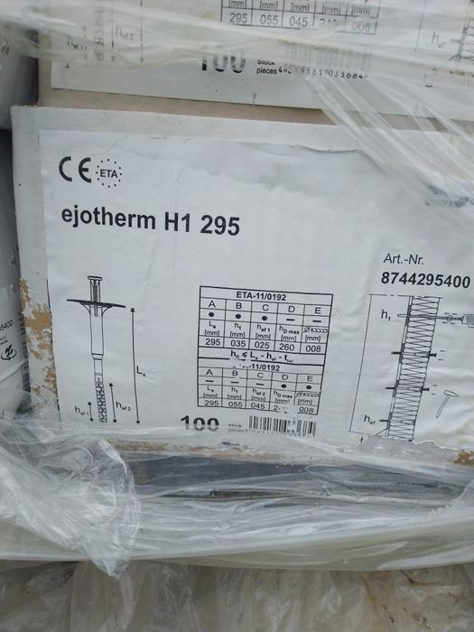 Vand diblu polistiren ejotherm H1 295 cu cui metalic
