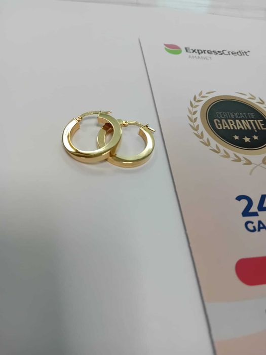 (Ag330 Cercei Aur 18K/Garantie 2 ani