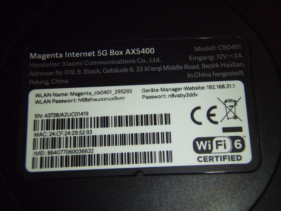 Router 5G Xiaomi CPE AX5400 (CB0401), testat cu Digi (cartela Orange, vede reteaua, insa nu se conecteaza)