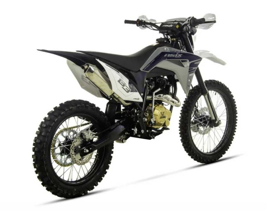 Motocicleta Cross/Enduro Asix XB83 150cc, roti 21/18, gri/albastru,