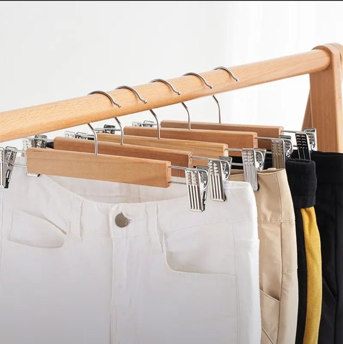 Вешалка для одежды для брюк, юбок, верхней плечики с зажимом 1b