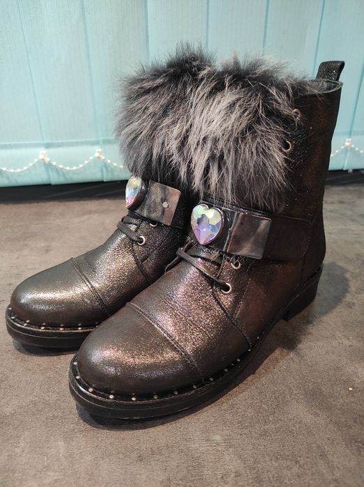 Топли ботуши естествена кожа