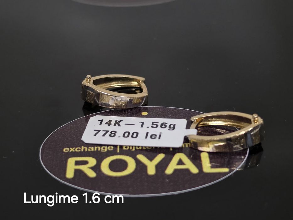 Bijuteria Royal: Cercei aur 14k/1.56 gr