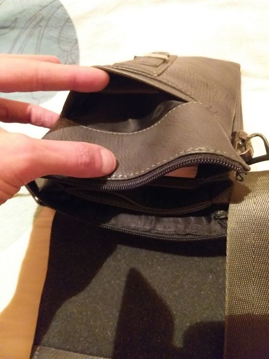 Мужская Кожанная Сумка Клатч на Плечо. "CANTLOR"