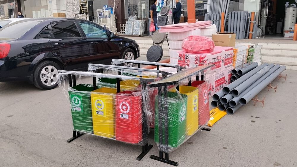 металлические урны для мусора, 2-3-4-х секционные