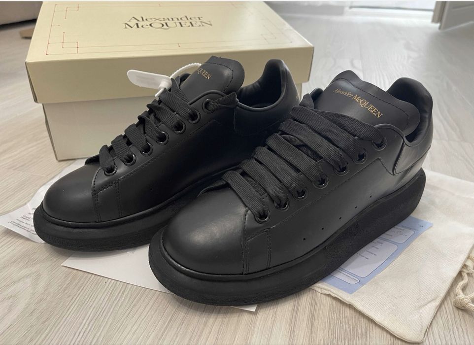 Adidasi Alexander Mcqueen full black piele naturala negri