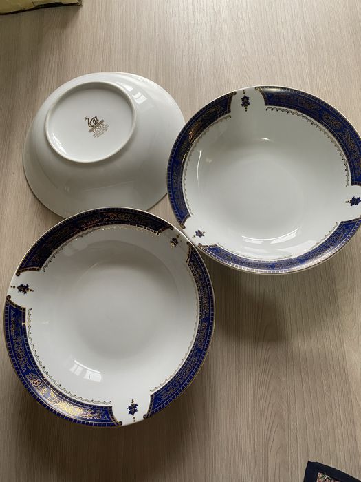 Большие тарелки, фарфорывые, 22см, 4шт