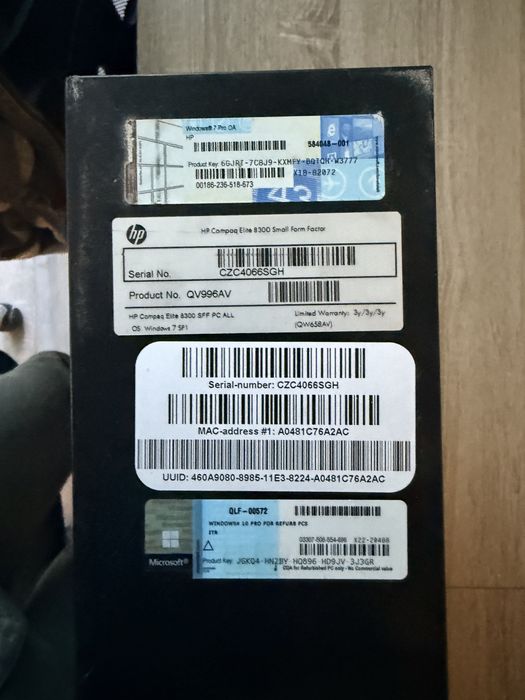 офис компютър HP COMPAQ ELITE 8300 SFF core i3