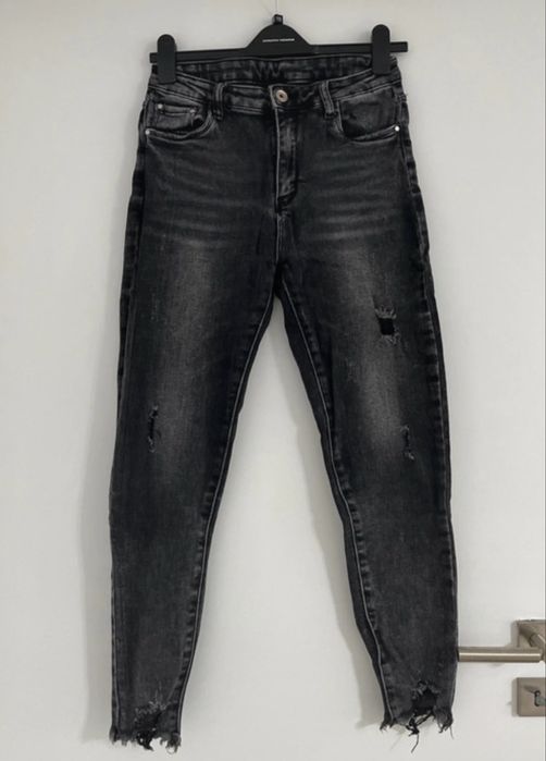Blugi dama gri skinny marimea M