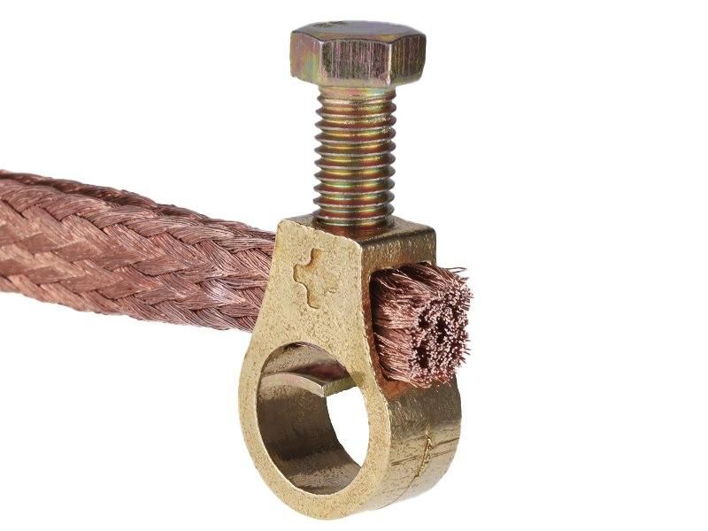 месингови клеми за акумулатор комплект + и  - 2броя, 12/24v макс. ...