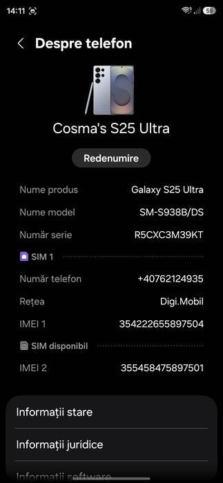 Samaung s25 ultra imecabil! 256 gb