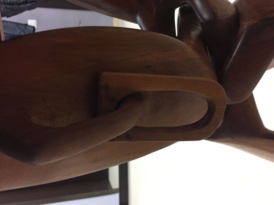 Колекционерска винтидж африканска масичка от тиково дърво