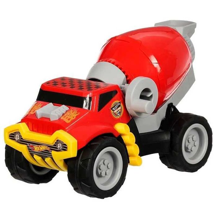 Детски бетоновоз Hot Wheels, червен