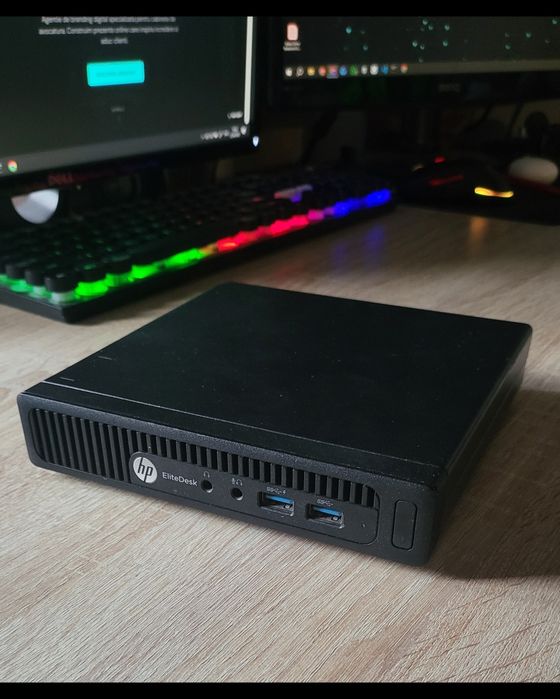 HP EliteDesk G1 Mini PC – 8GB RAM, 500GB, Wi-Fi, Windows 10, stare foarte bună