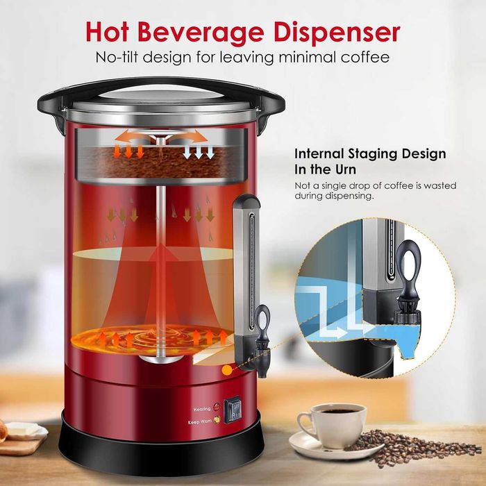 Cafetieră profesională Homtone cu filtru rotund