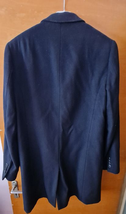 Palton H&M bleumarin, măr. 48, 54% lână