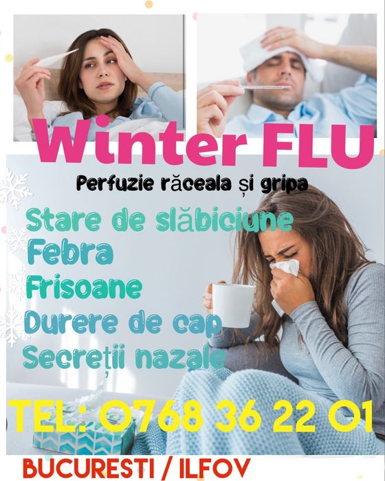 SERVICII MEDICALE la DOMICILIU: Perfuzie, injectie, Scos Fire, Clisma