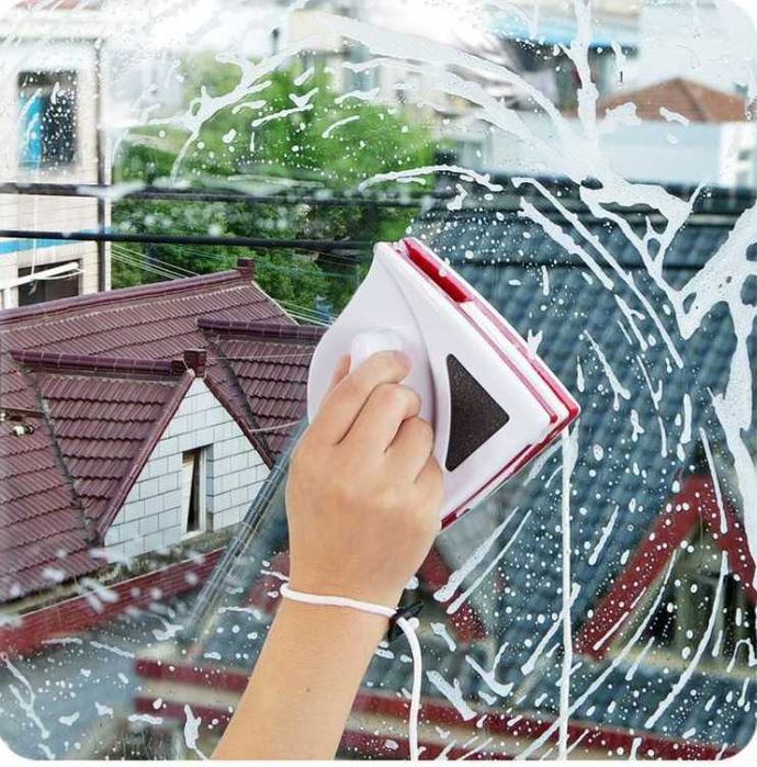 Уред за двустранно почистване на прозорци+резервни кърпи