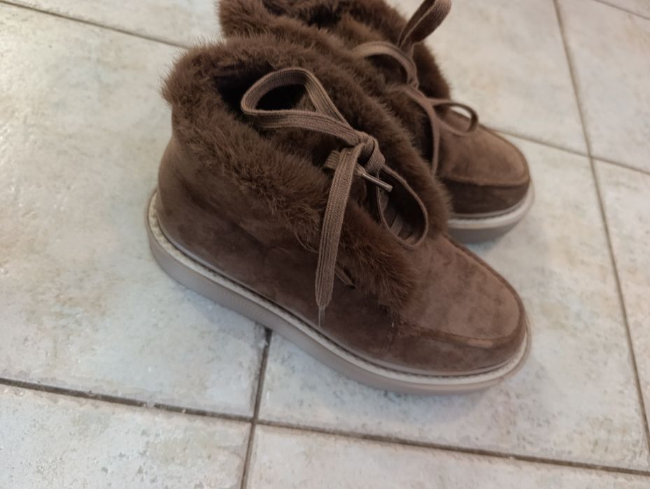 Дамски обувки с пух