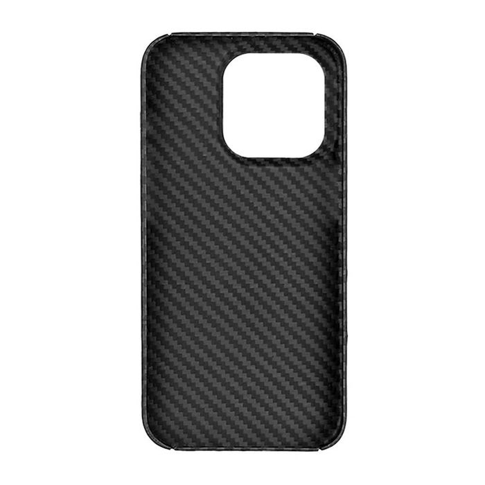 Калъф Genuine Carbon Apple iPhone 15/Pro/Max/черен, с отоврена камера