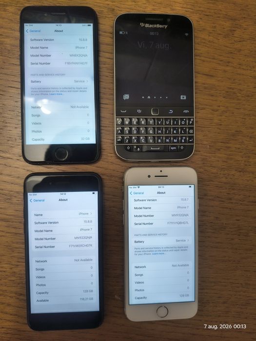Telefoane Disponibile - iPhone 7 și BlackBerry Classic