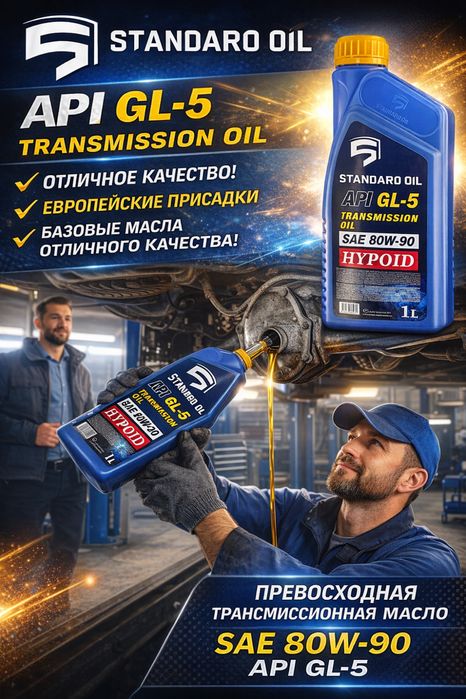 Масло трансмиссионное SAE ТАД-17. 80w90 1лит
