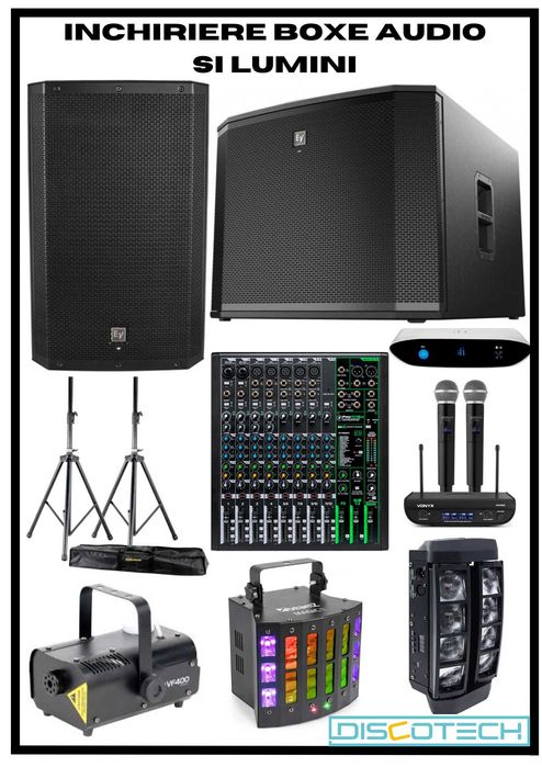 sonorizare evenimente, petreceri, majorate, banchete, boxe si lumini