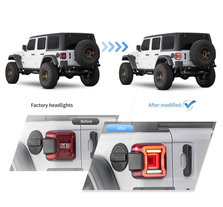 Jeep Wrangler с жълт мигач 2018+