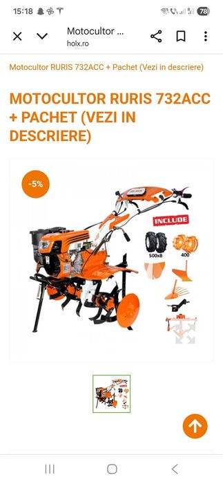 Vand motocultor Ruris 732 ACC