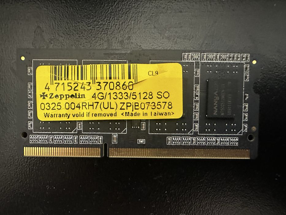 Placute RAM DDR3 pt laptop 4buc x4GB, 1333MHz, 1.5V
