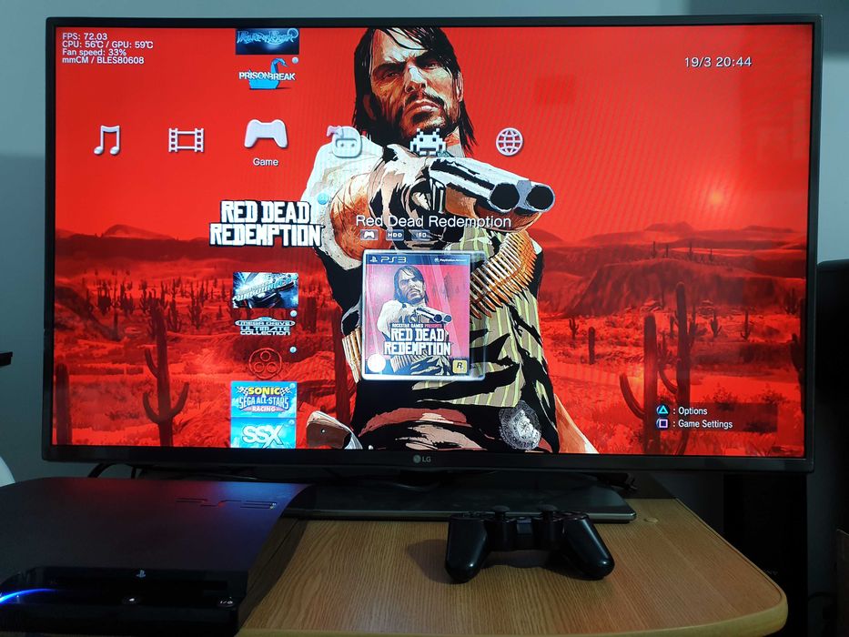 PS3 modat HEN 320 GB + 40 jocuri (GTA V, Red Dead, Minecraft, NFS)