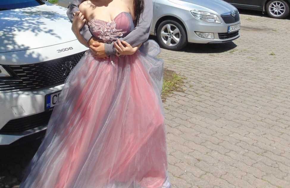 Бална рокля, розово/ лилава