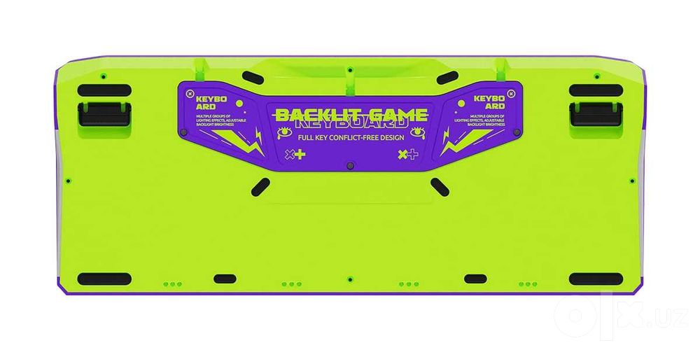 Rapoo ESK750-98 Black Purple Green игровая клавиатура