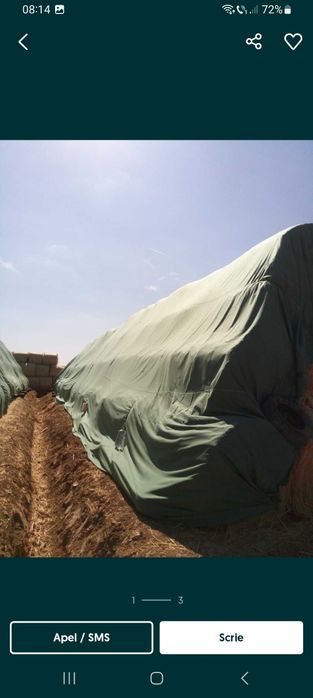 Prelata Baloti 140 gr/m tip Pasla Verde/Antimucegai!Tratata Uv!