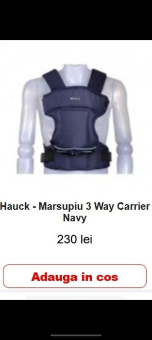 Marsupiu port bebe ham copii HAUCK