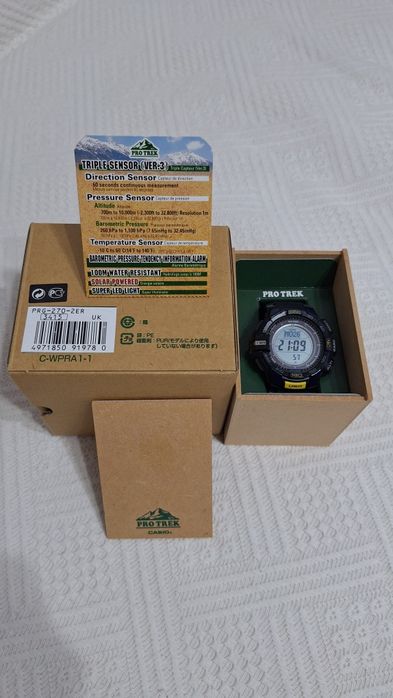 Ceas Casio Protrek PRG-270 incarcare solara Altimetru Barometru Busola