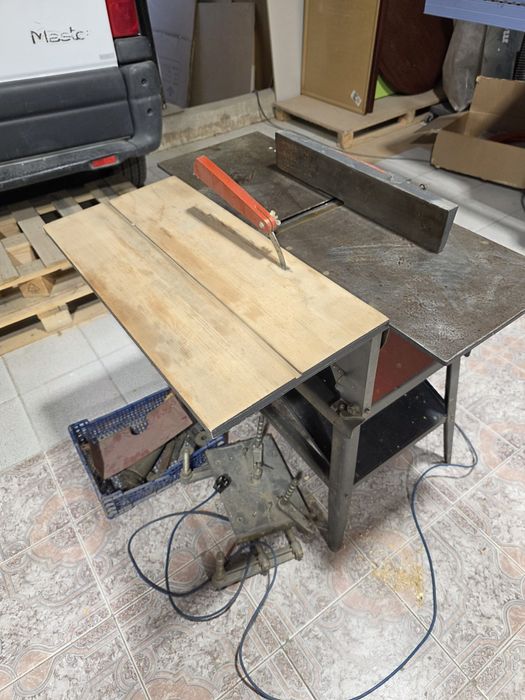 Триоперационна дърводелска машина: абрихт, бор апарат и циркуляр 220V