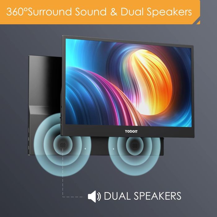 Full HD IPS Преносим монитор Yodoit 1920 × 1080 15,6-инчa Full HD