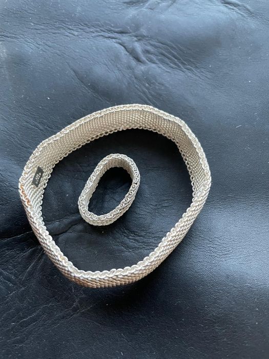 Set Bratara flexibila si inel Tiffani&Co din argint 925 model deosebi