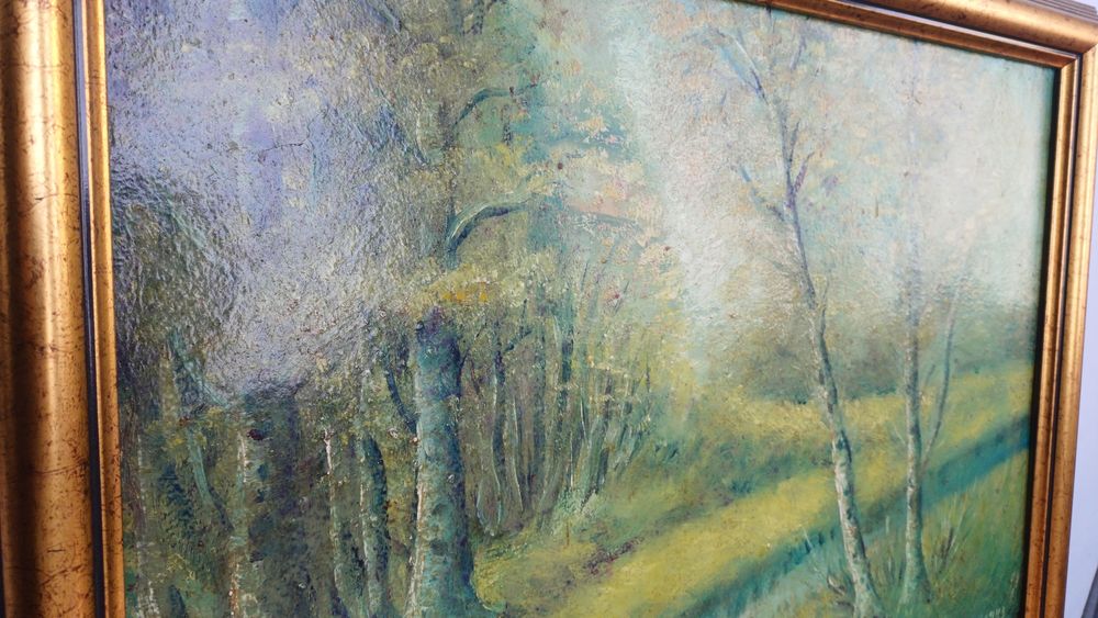 Tablou pictat in ulei pe carton