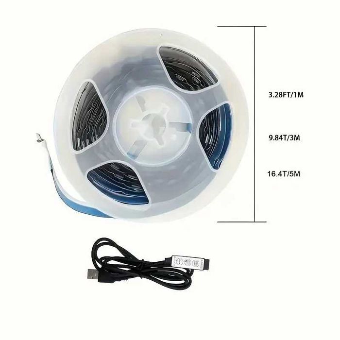 Banda LED USB cu schimbare de culoare, cu control prin comutator, rgb.