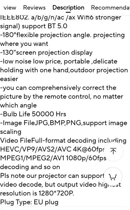 4K PROJECTOR Android  11