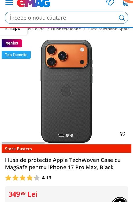 Cadou husa Pachet doua huse iPhone 17 Pro Max/18 Pro Max TechWoven/UAG